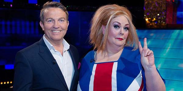 Anne Hegerty as Geri Halliwell and Bradley Walsh The Chase