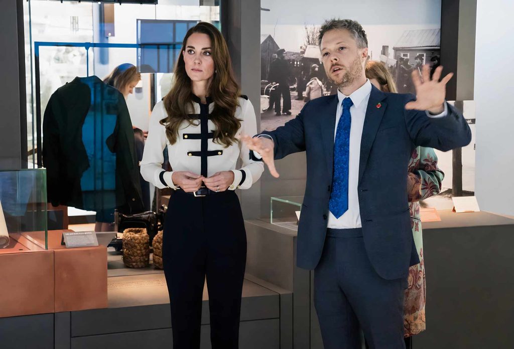 Princess of Wales and James Bulgin at The Holocaust Museum at The Imperial War Museum, London