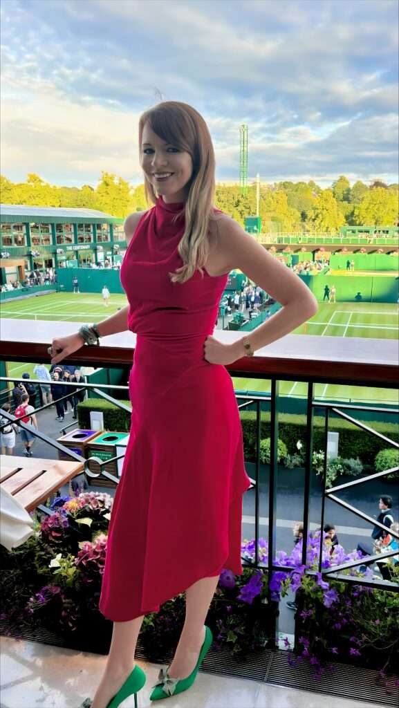 Celebrity client Elizabeth Rizzini, known for her BBC weather forecasts and TV appearances, available for media projects via Celeb Agents.